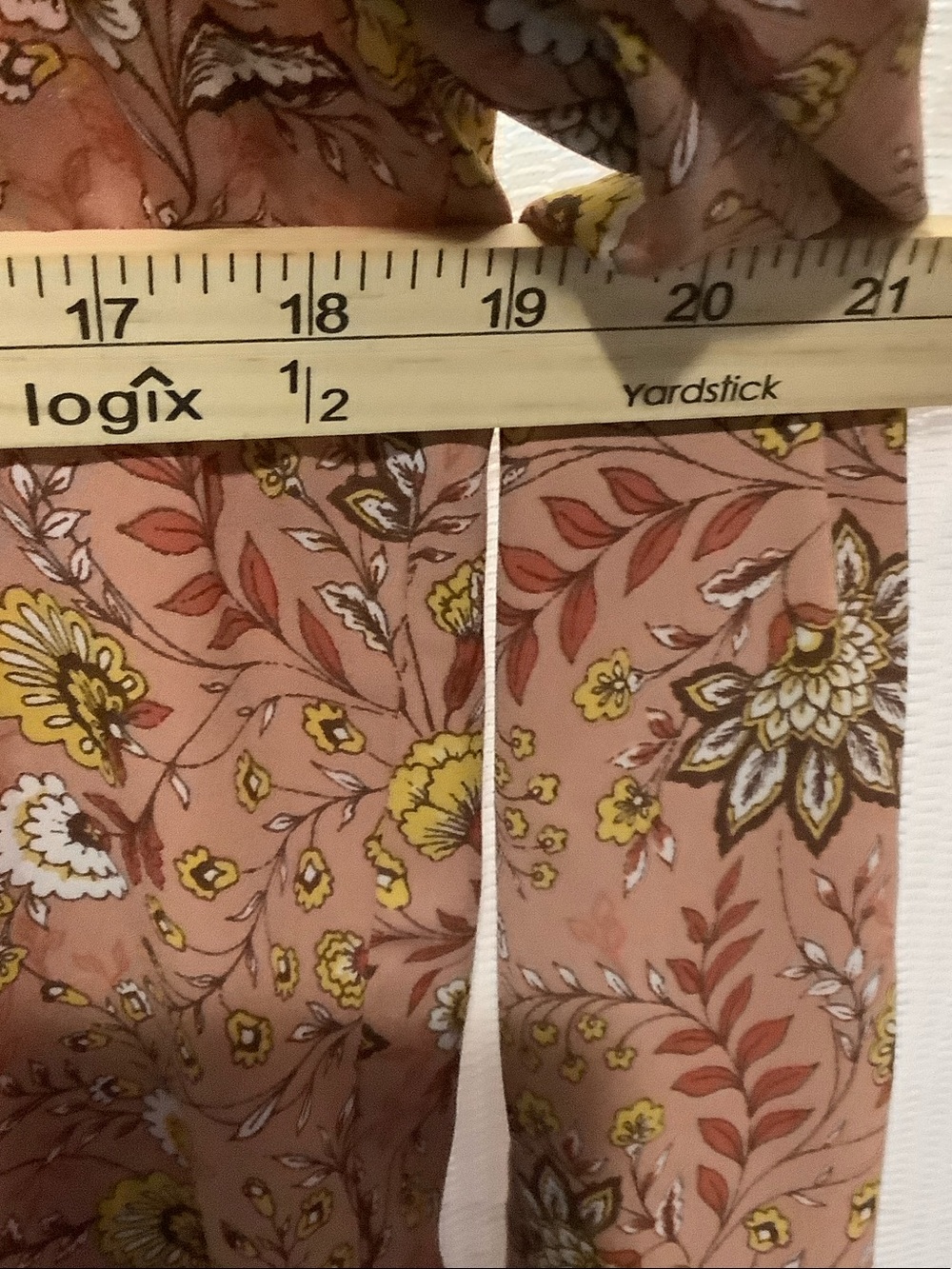 Floral Boho Blouse - Brown V-Neck Button Down - Picture 5 of 9